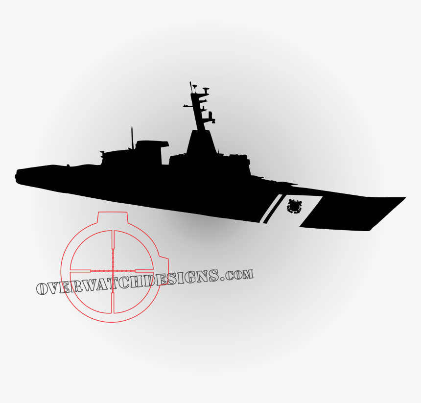 Battlecruiser Guided Missile Destroyer Light Cruiser - Coast Guard Cutter Silhouette, HD Png Download