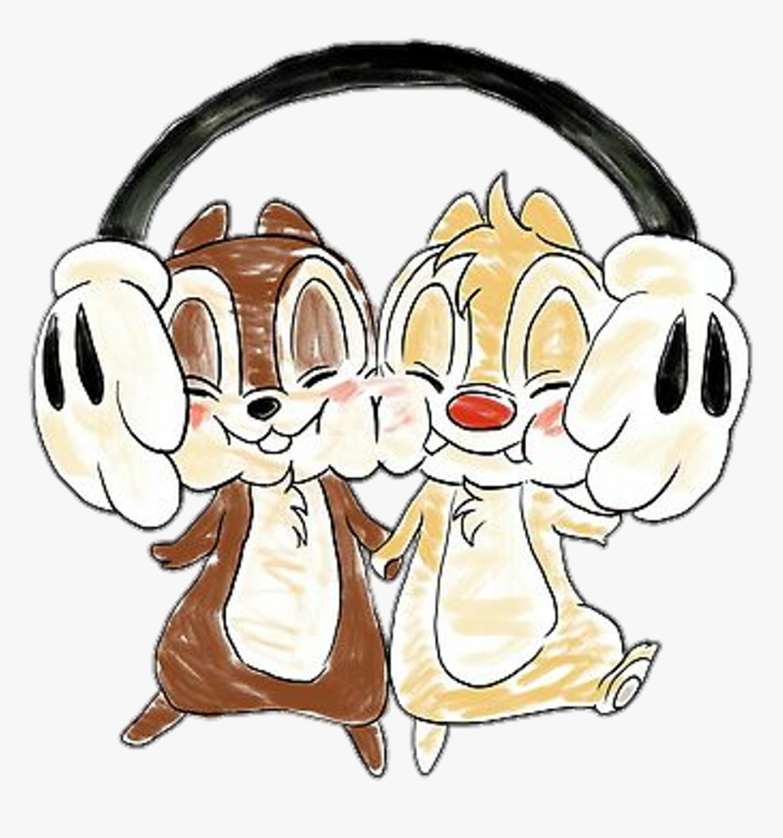Disney Mickey Mickeymouse Cute Headphone Chipanddale - Chip And Dale Cute, HD Png Download