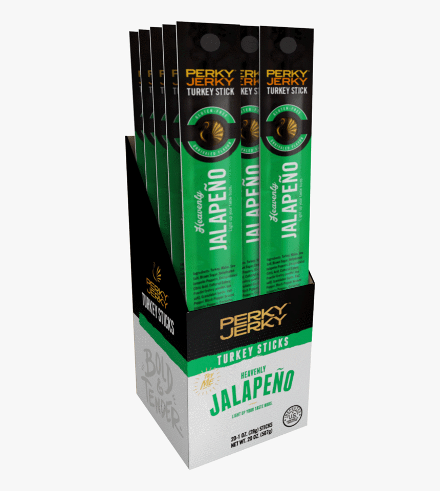 Perky Jerky Turkey Stick Jalapeno Nutrition, HD Png Download