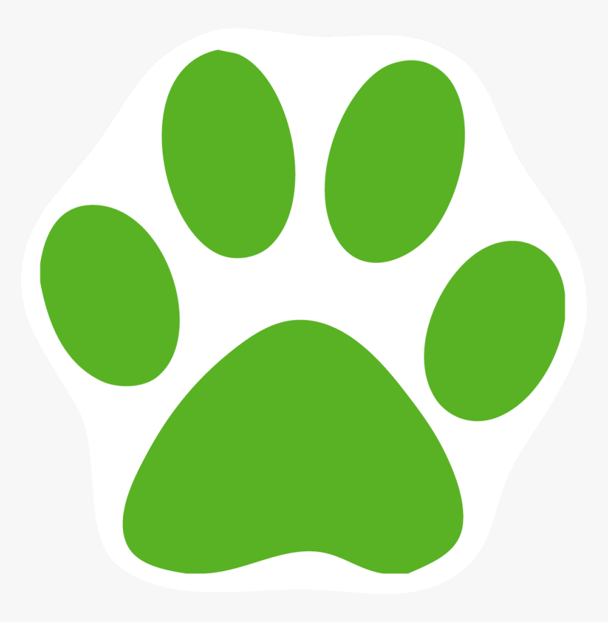 Custom Cat Paw Car Magnets - Green Cat Paw Print, HD Png Download