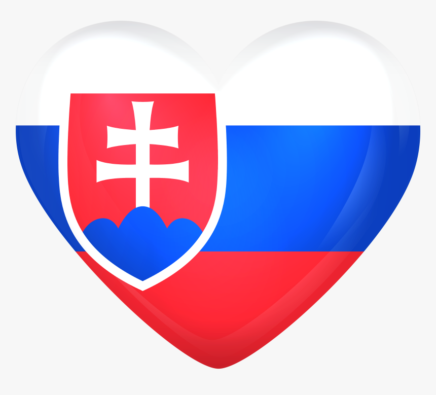 Slovakia Large Heart Gallery - Slovakia Flag Heart, HD Png Download