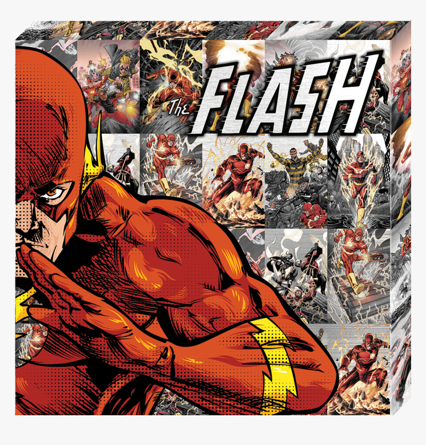 Dc Comics, Metallic Canvas , Flash - Flash Dc Comics Canvas, HD Png Download