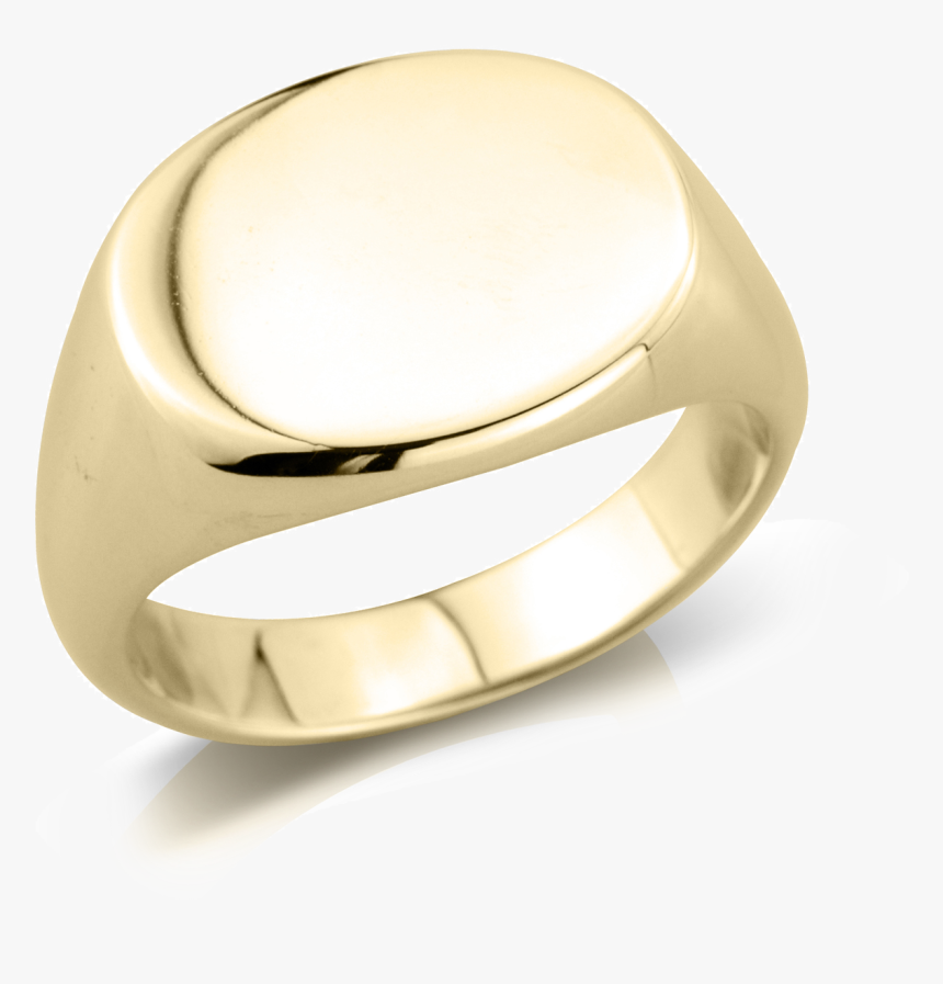 18ct Yellow Gold Signet Ring , Landscape Oval - Pre-engagement Ring, HD Png Download