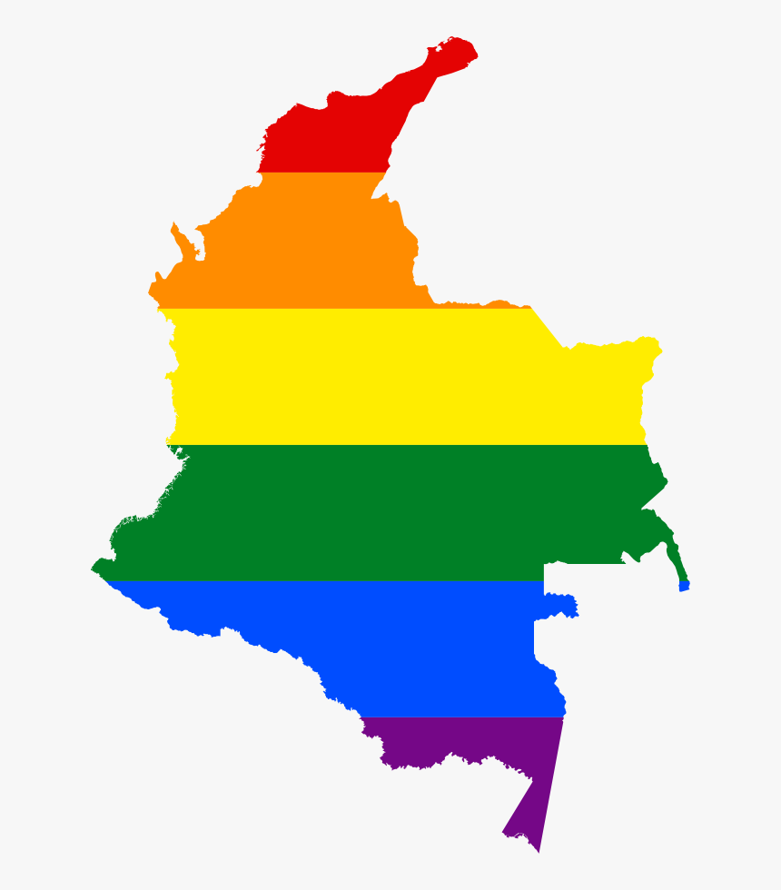 Transparent Lgbt Clipart - Colombia Flag Map, HD Png Download