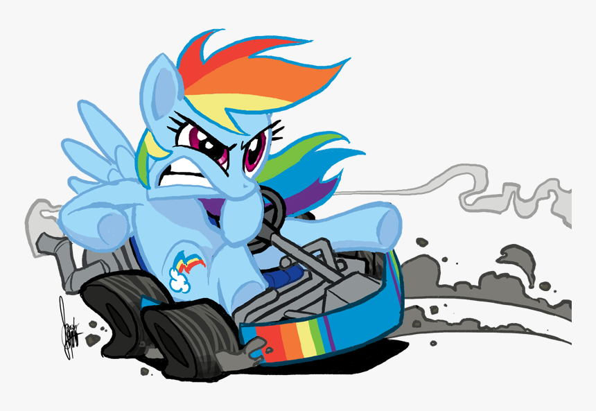 Rainbow Dash Mario Kart, HD Png Download