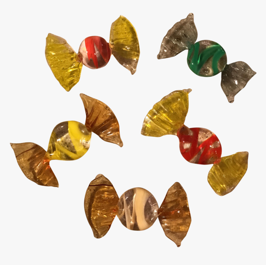 Vintage Murano Style Glass Candy Pieces Set Of - Brass, HD Png Download