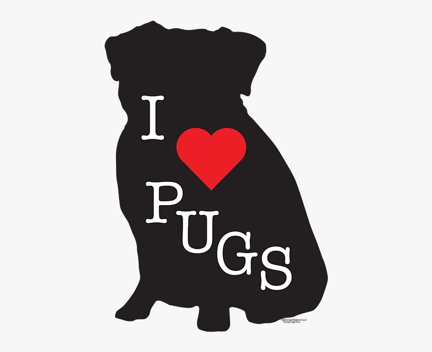 Pug Clipart Love - Illustration, HD Png Download