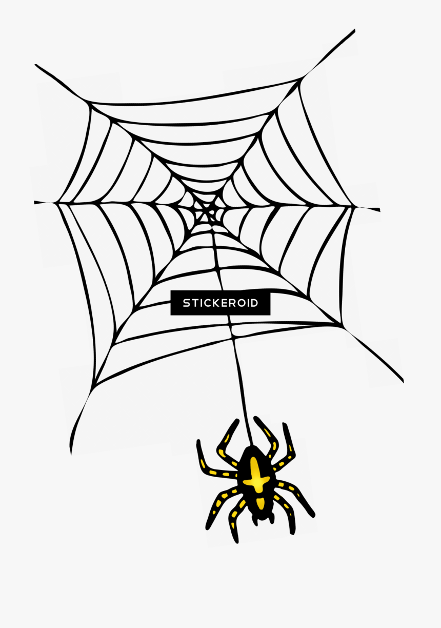 Spider Web Halloween Transparent , Png Download - Black Spider Web Png, Png Download