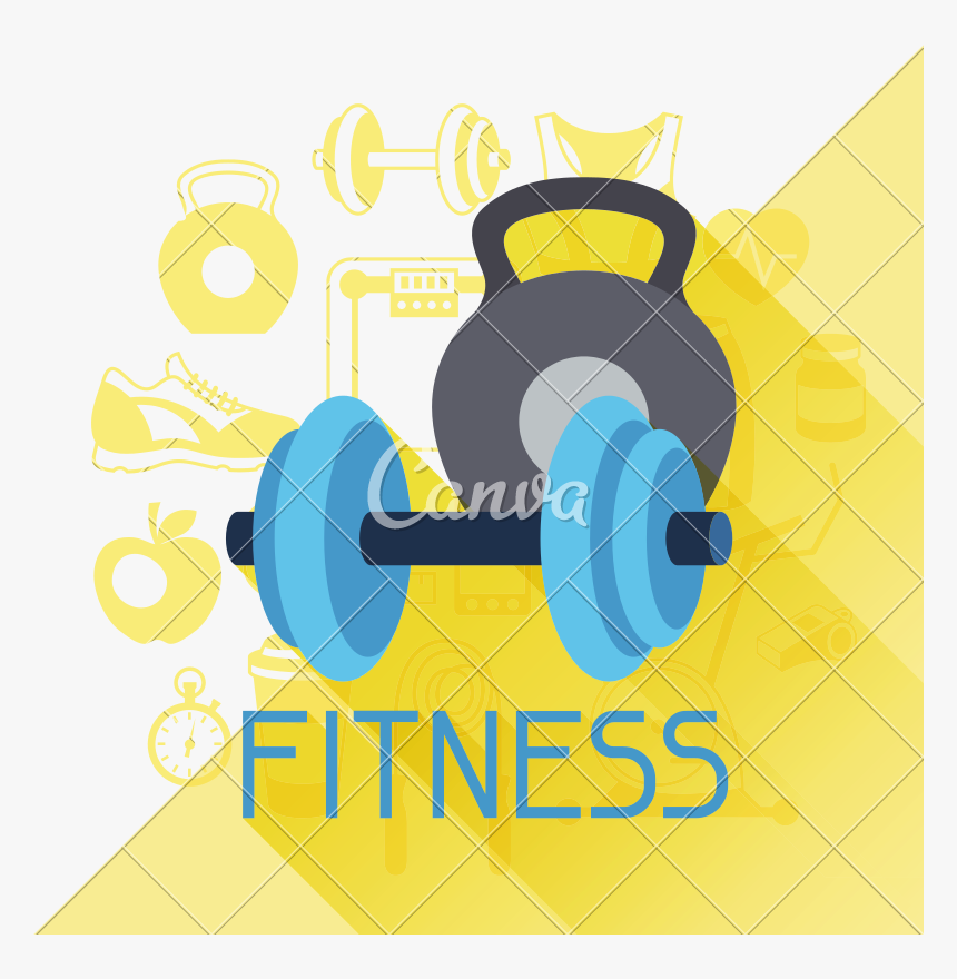 Clip Art Background Fitness - Illustration, HD Png Download