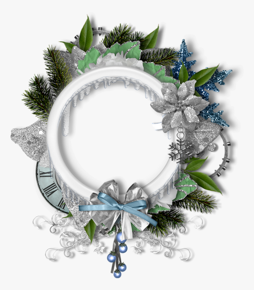 Cadre Hiver, Cluster - Wreath, HD Png Download