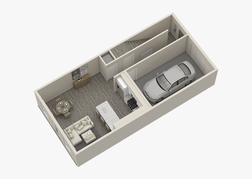 The Magnolia Dollhouse 1b V2-min - Floor Plan, HD Png Download