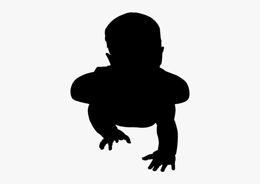 Baby Crawling Silhouette Png - Silhouette, Transparent Png