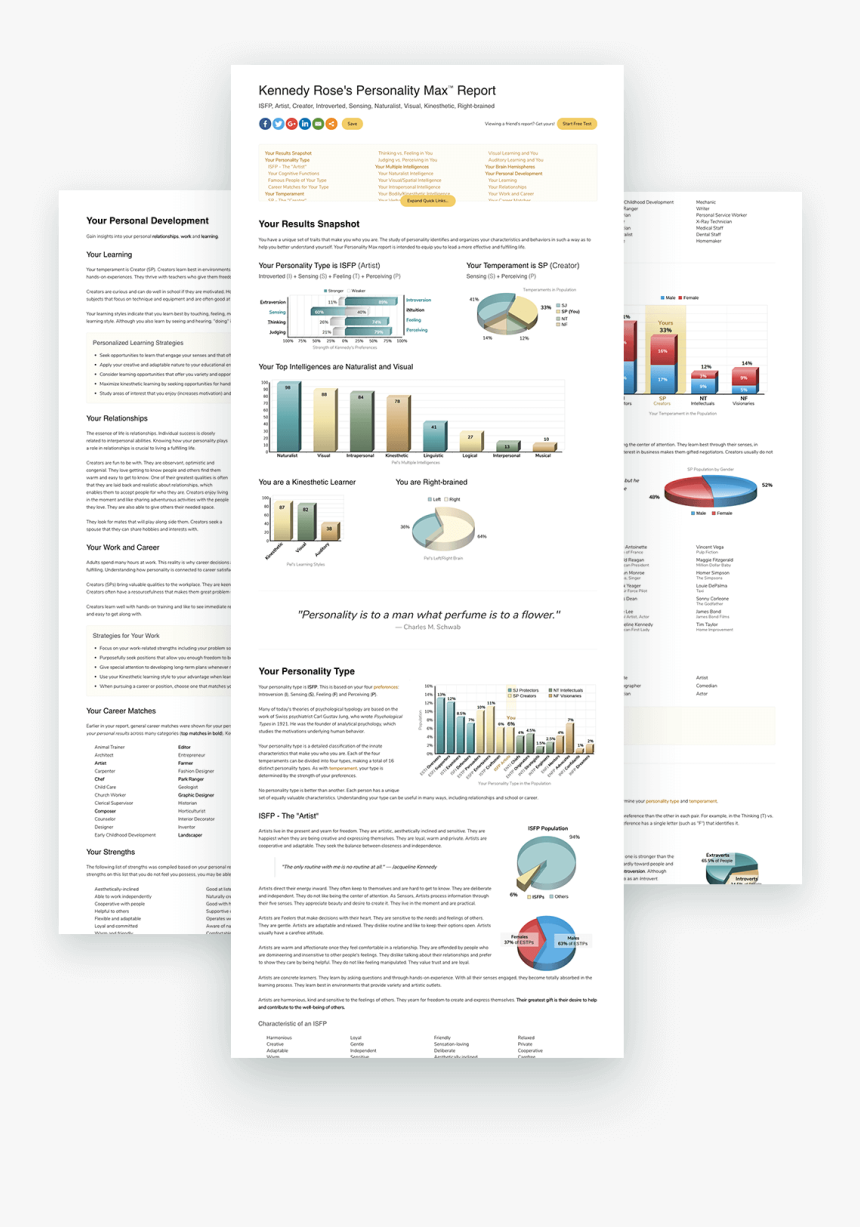 Personality Test Result Pages - Personality Test Result Page, HD Png Download