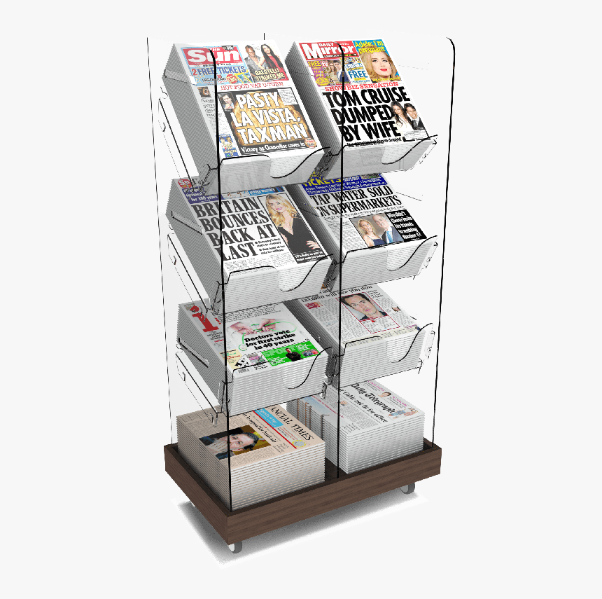Bartuf Twin Tower Newspaper Display 
title Bartuf Twin - Shelf, HD Png Download