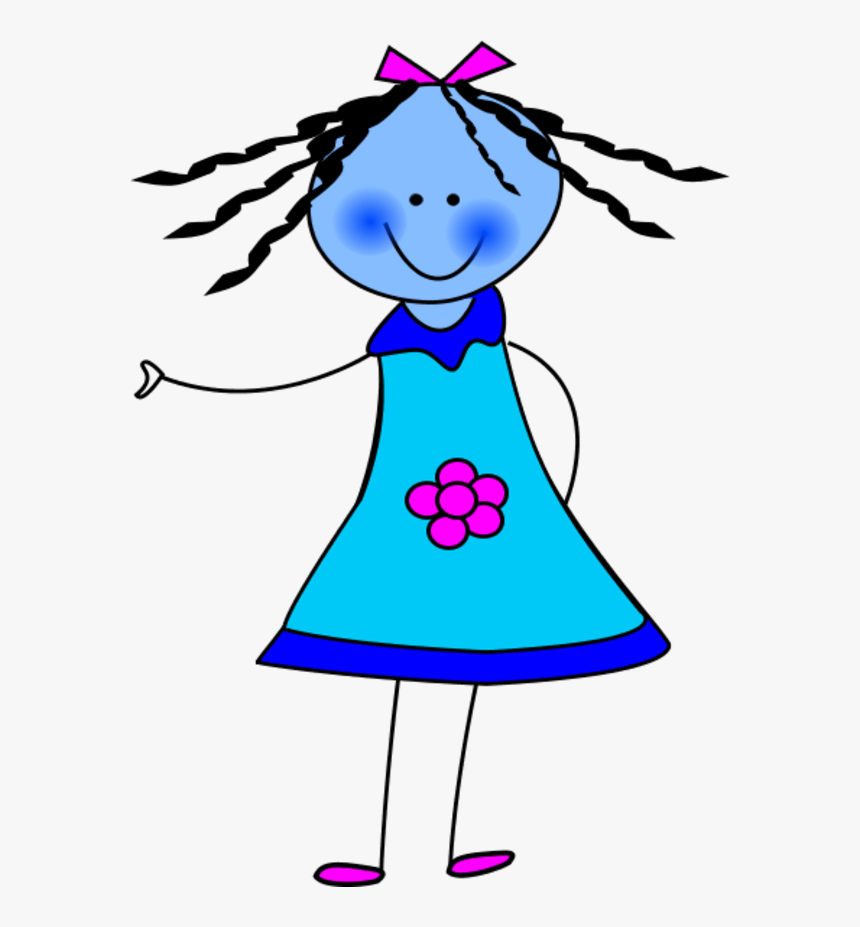 Crawling Baby Clipart - Girl Clipart Stick Figure, HD Png Download
