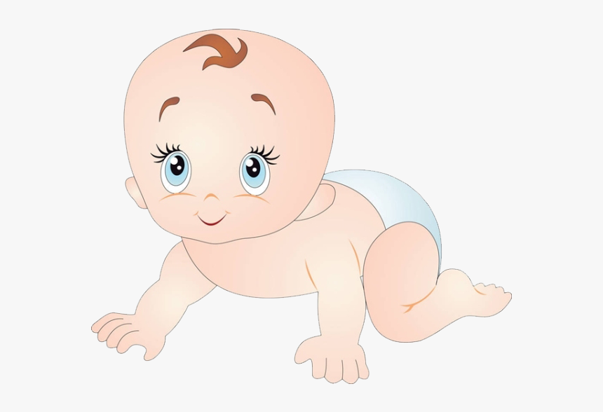 Diaper Clipart Crawling - Cartoon, HD Png Download