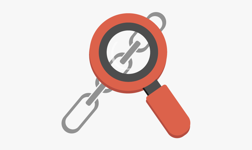 Magnifying Glass Looking At A Chain - Illustration, HD Png Download