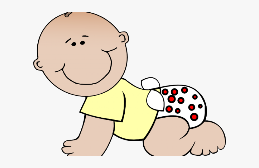 Crawling Baby Clipart - Crawling Baby Clipart Black And White, HD Png Download