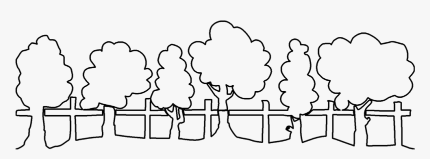 Trees On Fence Quilting Pattern, HD Png Download