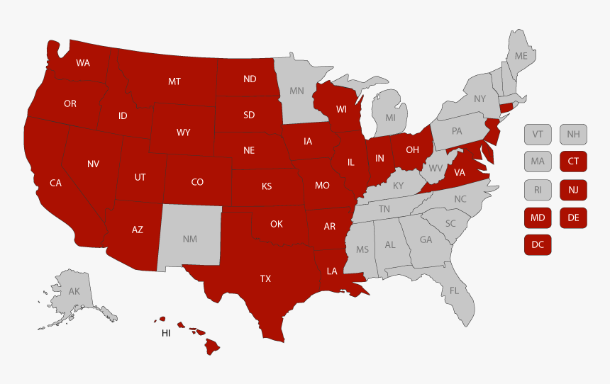 Map Of The United States - Death Penalty Usa, HD Png Download