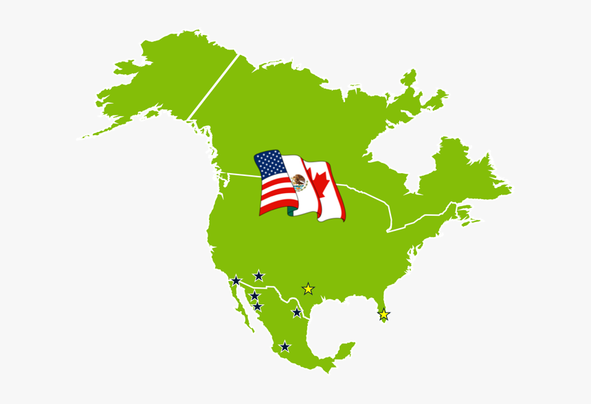 Offices - Everscale Group - North America Map Modern, HD Png Download