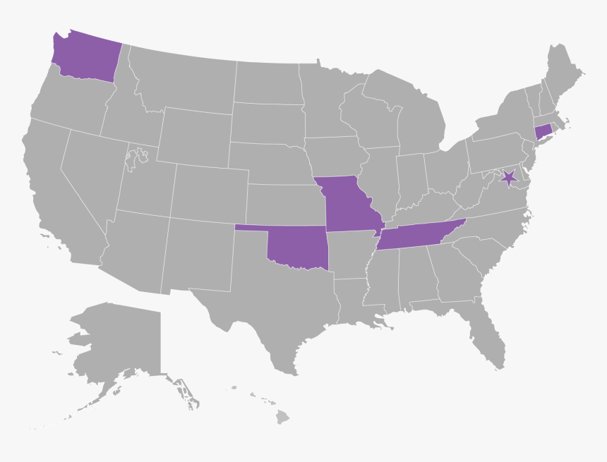 Map Of The United States With The 6 Original Cop States - Natural Gas Us Map, HD Png Download