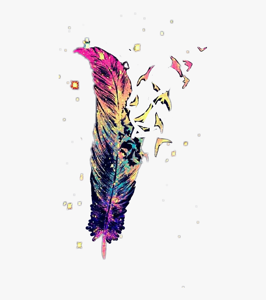 #pluma #plumas #plumatumblr✌ #espacial @yulitza1239 - Illustration, HD Png Download