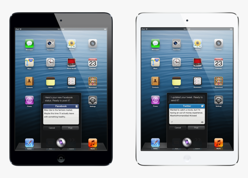 Ipad Mini Siri - Apple Ipad Mini 16gb Black, HD Png Download