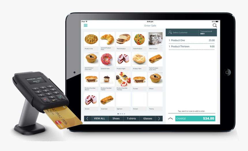 Transparent Paypal Image Png - Pos For Coffee Shop, Png Download