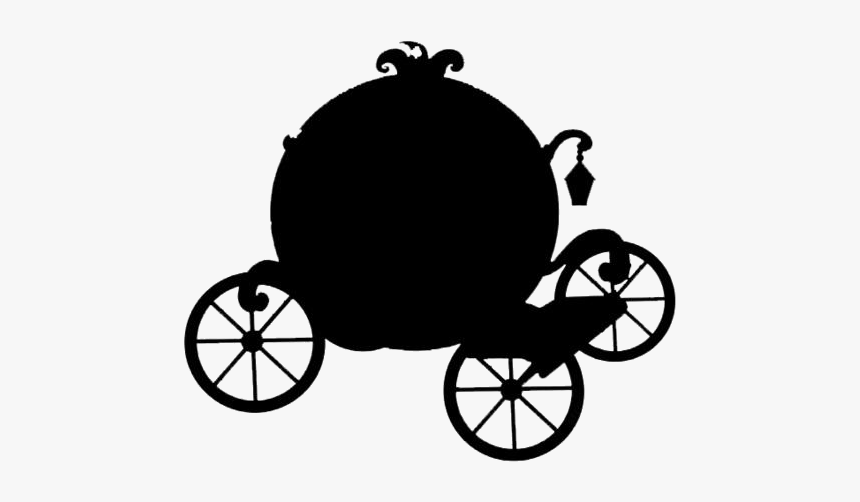 Cinderella Chariot Art Png Silhouette - Vetor Carruagem Da Cinderela, Transparent Png