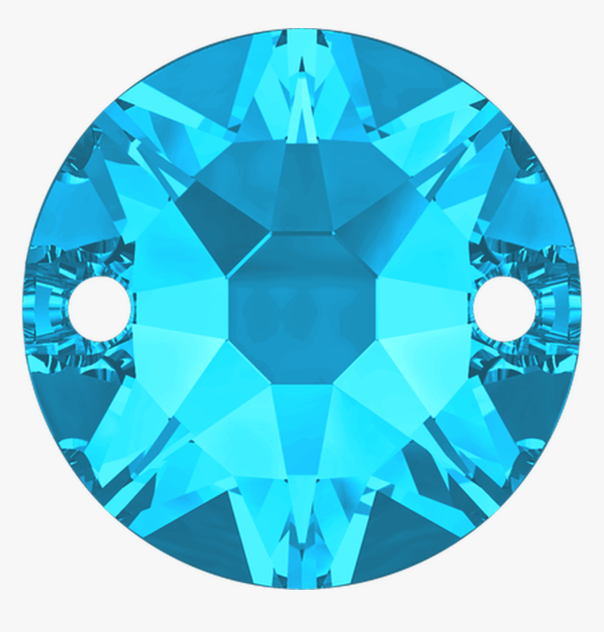 3288 Mm 10,0 Aquamarine F - Strasssteine Gold Zum Aufnähen, HD Png Download