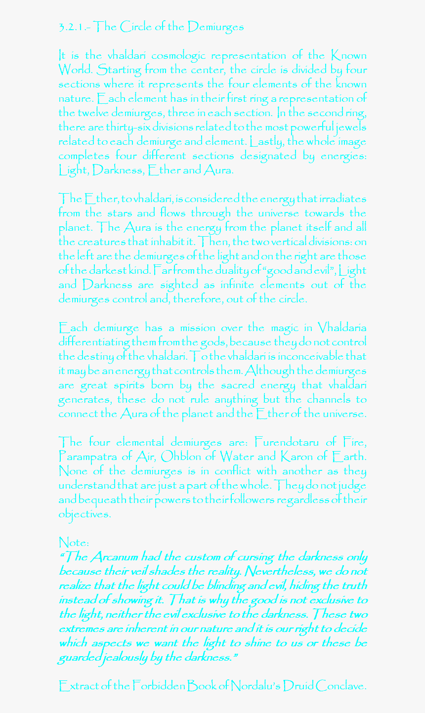 3 - 2 - 1 - The Circle Of The Demiurges It Is The Vhaldari - Pattern, HD Png Download