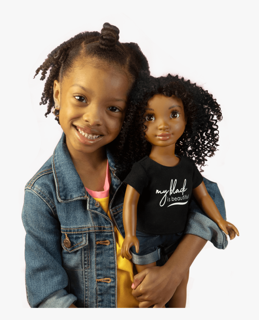 African American Girls Styling And Playing With A Black - Sibling, HD Png Download