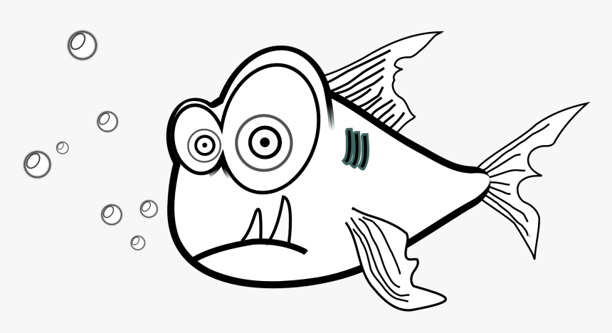 Black And White Piranha, HD Png Download