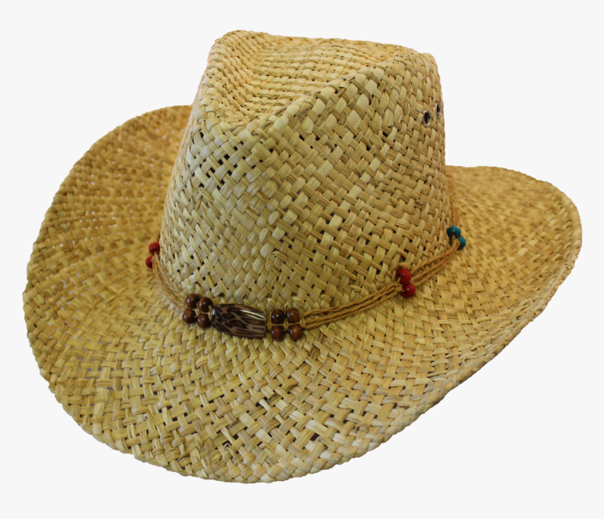 Casual Rush Straw Hat In Leopard Bead - Cowboy Hat, HD Png Download