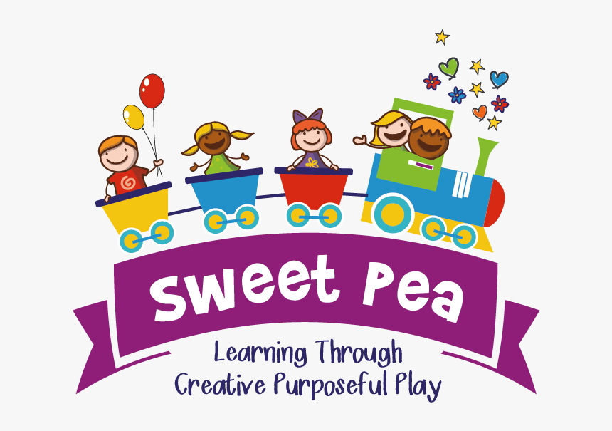 Sweet Pea Nursery Train Logo - Cartoon, HD Png Download