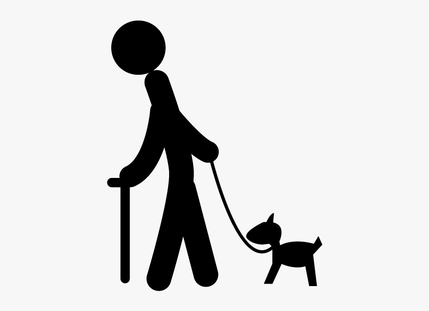 Kid Walking A Dog Drawing, HD Png Download
