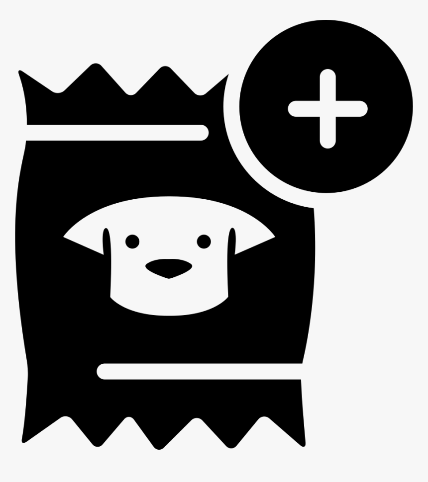 Food For Pet Add Symbol - Dog Food Png Black And White, Transparent Png