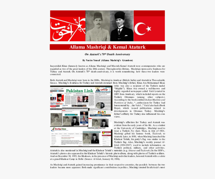 Mustafa Kemal Ataturk, HD Png Download