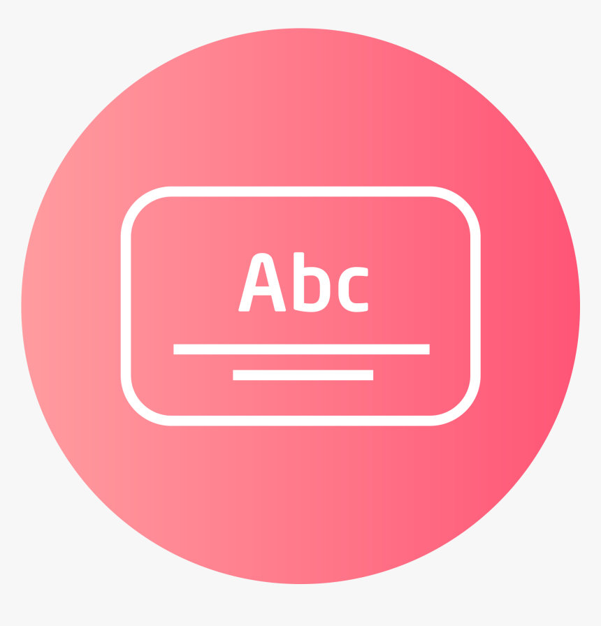 Ícone De Um Monitor Com As Letras A, B E C - Circle, HD Png Download
