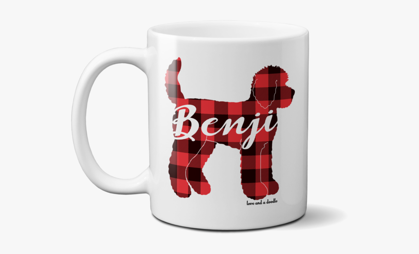 Buffalo Plaid Doodle Silhouette Mug - Irish Terrier, HD Png Download