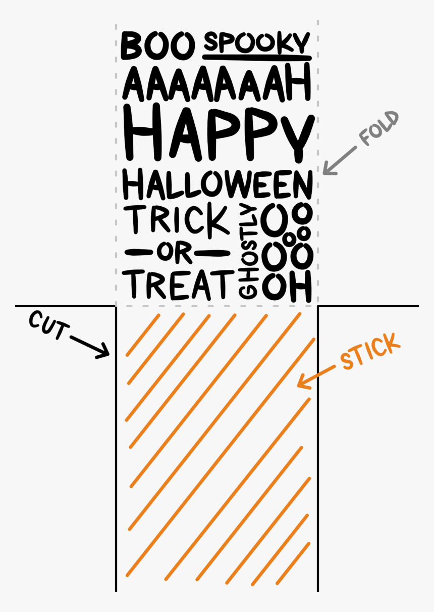 Halloweenbagannotated - Orange, HD Png Download