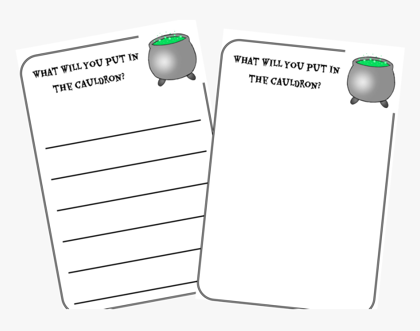 Cauldron Recipe Writing And Drawing Template, HD Png Download