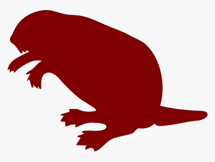 Beaver, Silhouette, Drawing, Art, Animal, Forest, River - Beaver Clip Art, HD Png Download