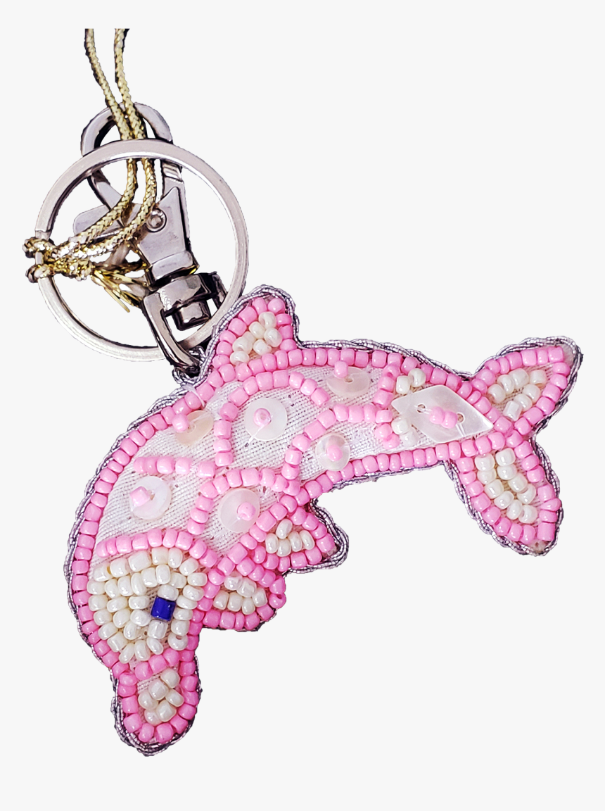 Dolphin Pink Mop & Beads Clip & Key Ring 3, HD Png Download