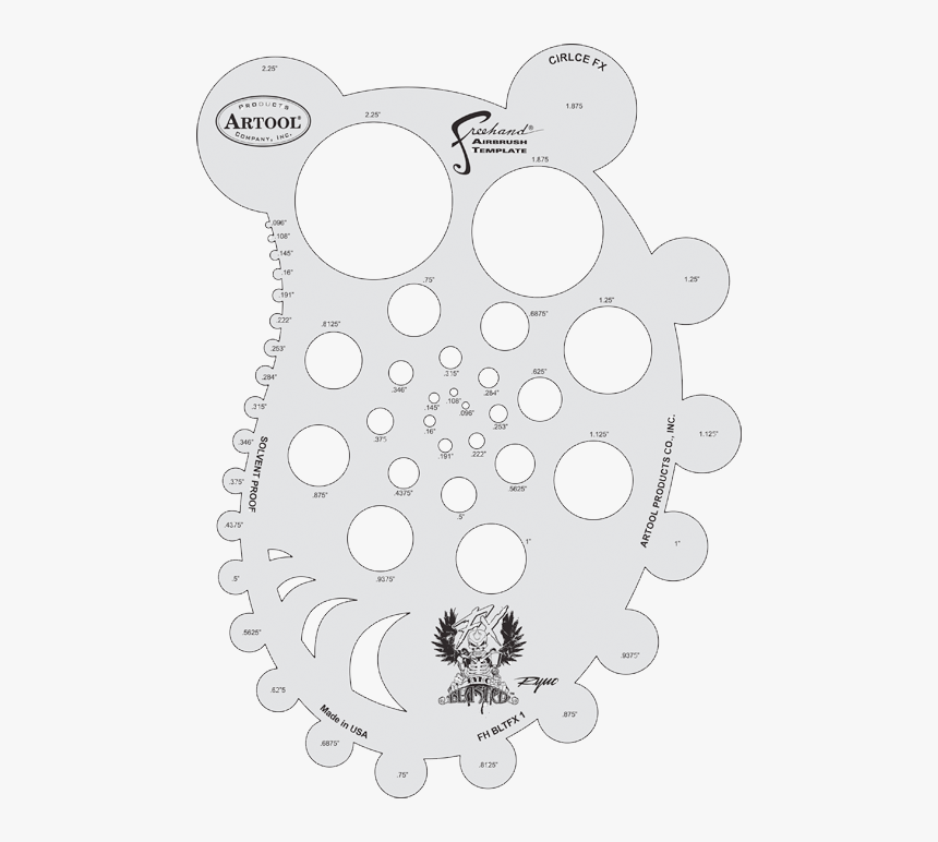 Airbrush Circle Template, HD Png Download