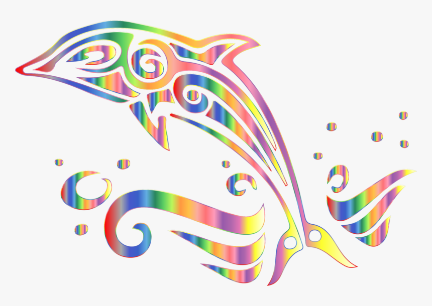 Pink,art,area - Transparent Background Dolphins Clipart, HD Png Download