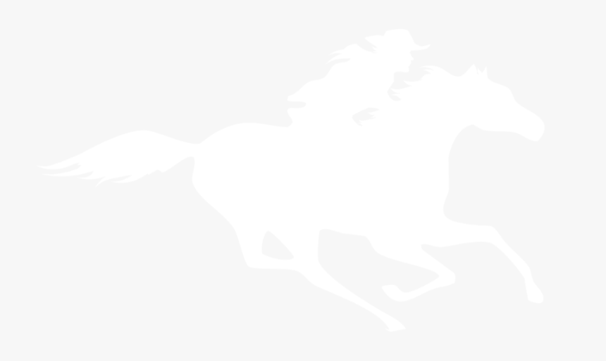Foster Friess - Cowboy And Horse Silhouette White, HD Png Download