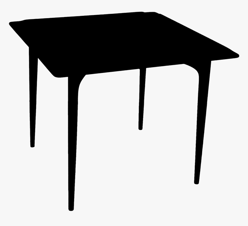 Card Table Silhouette - Table Silhouette Png, Transparent Png