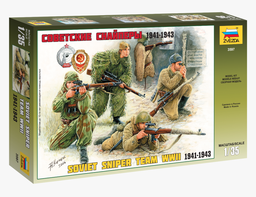 Zvezda 6193 1 72 Soviet Snipers, HD Png Download